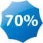 70 percent badge