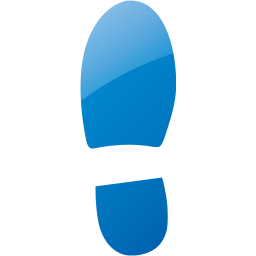 left shoe footprint icon
