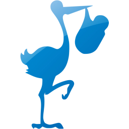 stork with bundle icon