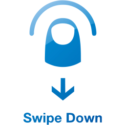 swipe down 2 icon