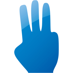 three fingers icon