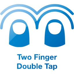 two finger double tap 2 icon