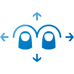 two finger omnidirectional swipe icon