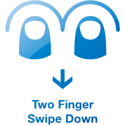 two finger swipe down 2 icon