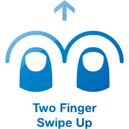 two finger swipe up 2 icon