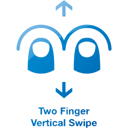 two finger vertical swipe 2 icon