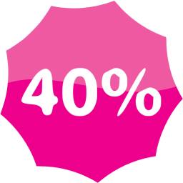 40 percent badge icon