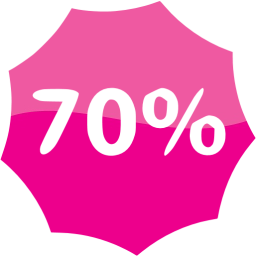 70 percent badge icon