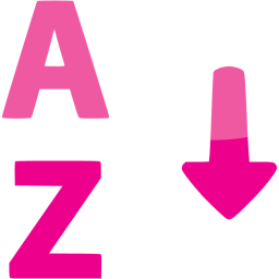 alphabetical sorting icon