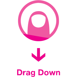 drag down 2 icon