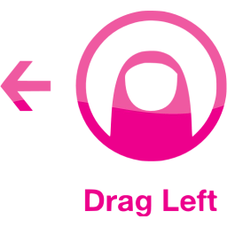 drag left 2 icon