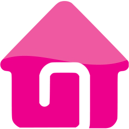 Web 2 deep pink home 4 icon - Free web 2 deep pink home icons - Web 2 ...