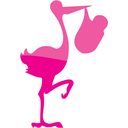stork with bundle icon