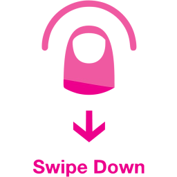 swipe down 2 icon