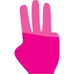 three fingers icon