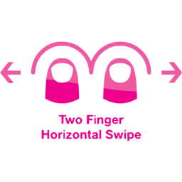 two finger horizontal swipe 2 icon