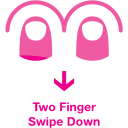 two finger swipe down 2 icon