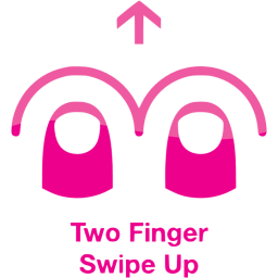 two finger swipe up 2 icon