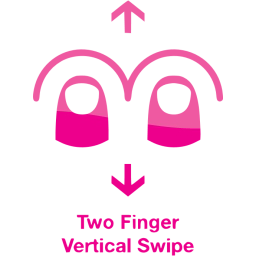 two finger vertical swipe 2 icon