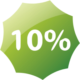 10 percent badge icon