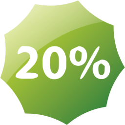 20 percent badge icon