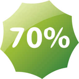 70 percent badge icon