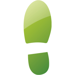 left shoe footprint icon