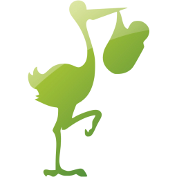 stork with bundle icon