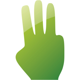 three fingers icon