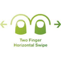 two finger horizontal swipe 2 icon