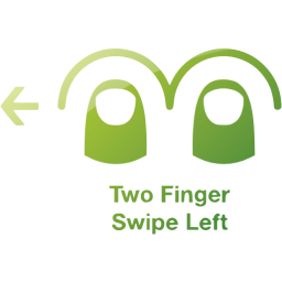 two finger swipe left 2 icon