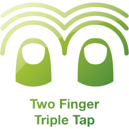 two finger triple tap 2 icon