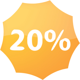20 percent badge icon