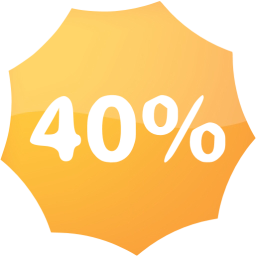 40 percent badge icon