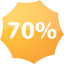 70 percent badge