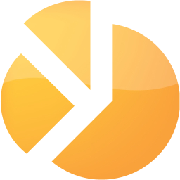 pie chart 5 icon
