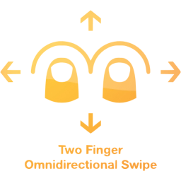 two finger omnidirectional swipe 2 icon