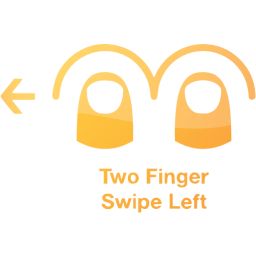 two finger swipe left 2 icon