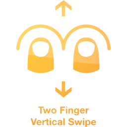 two finger vertical swipe 2 icon