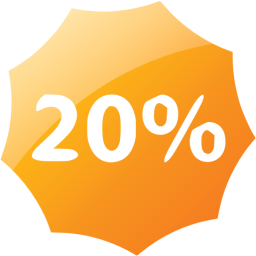 20 percent badge icon