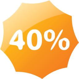 40 percent badge icon