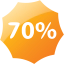 70 percent badge