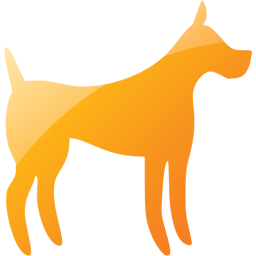 Web 2 orange dog 31 icon - Free web 2 orange animal icons - Web 2 ...