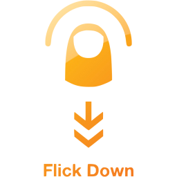 flick down 2 icon