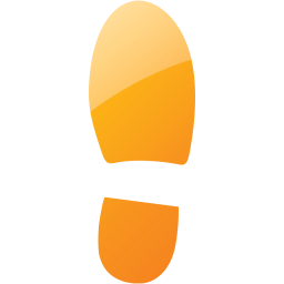 right shoe footprint icon