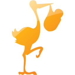stork with bundle icon