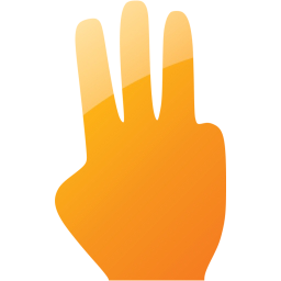 three fingers icon