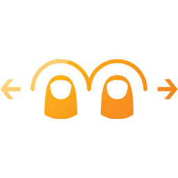 two finger horizontal swipe icon