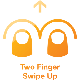 two finger swipe up 2 icon