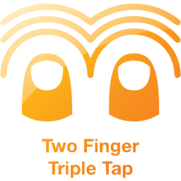 two finger triple tap 2 icon